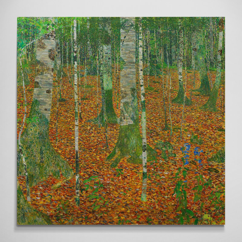 Birch Forest by Gustav Klimt - Wrapped Canvas Art Prints, 30 cm H x 30 cm W