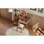 Ensemble de coiffeuse en bois de style bohémien 39 "avec prise de charge, port USB et tabouret, coiffeuse avec 3 tiroirs de rangement et 1 tiroir rectangulaire en rotin