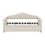 Upholstered Twin Size Daybed With Pop Up Trundle  And 2 Side Pockets-114243713