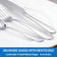Ensemble de 16 couverts fourchettes et cuillères 16 pièces, couverts en acier inoxydable de qualité alimentaire pour la maison, la cuisine et le restaurant, poli miroir, va au lave-vaisselle - 8 fourchettes de table et 8 cuillères à café