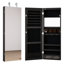 Armoire à bijoux murale 14,5 po de large avec miroir et lumière DEL-564781079