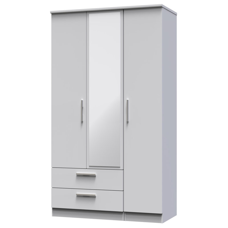 Birriel Manufactured Wood Wardrobe, Grey Matt