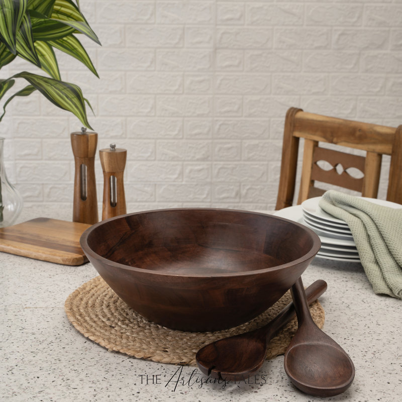Ensemble de bols à salade en bois Luxe Designs - Bol décoratif durable et sécuritaire pour les aliments