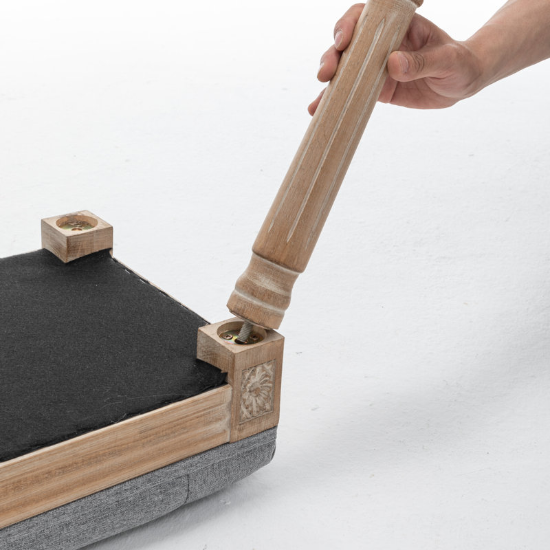 Tabouret de coiffeuse Bronson, Gris
