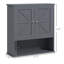 Armoire murale Kleankin Farmhouse, armoire à pharmacie murale avec tablette ouverte et tablette réglable, rangement pour salle de lavage