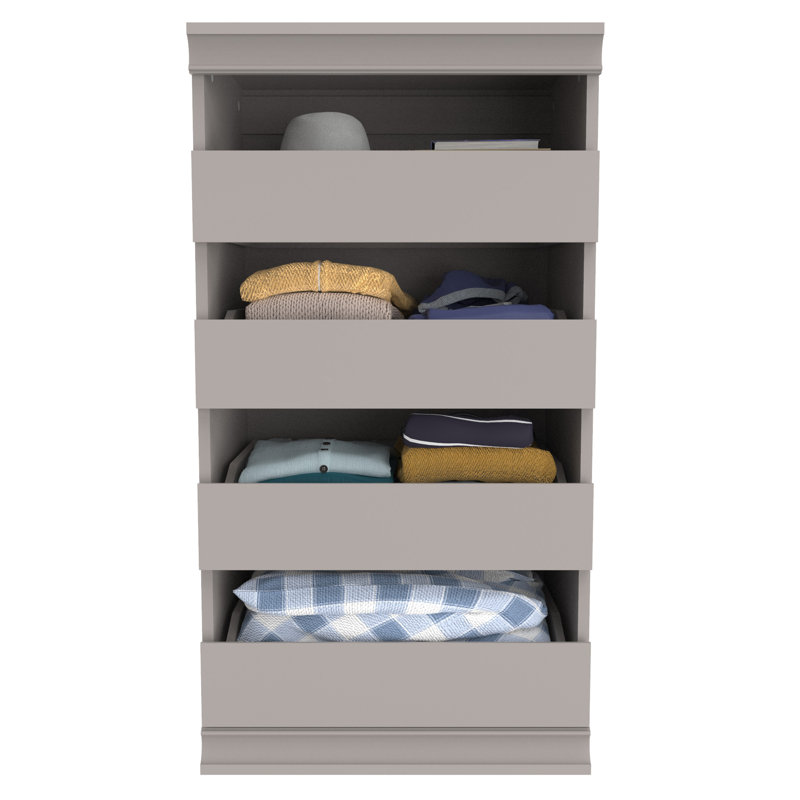 Modular Storage 68.76" W - 78" W Closet System, Taupe
