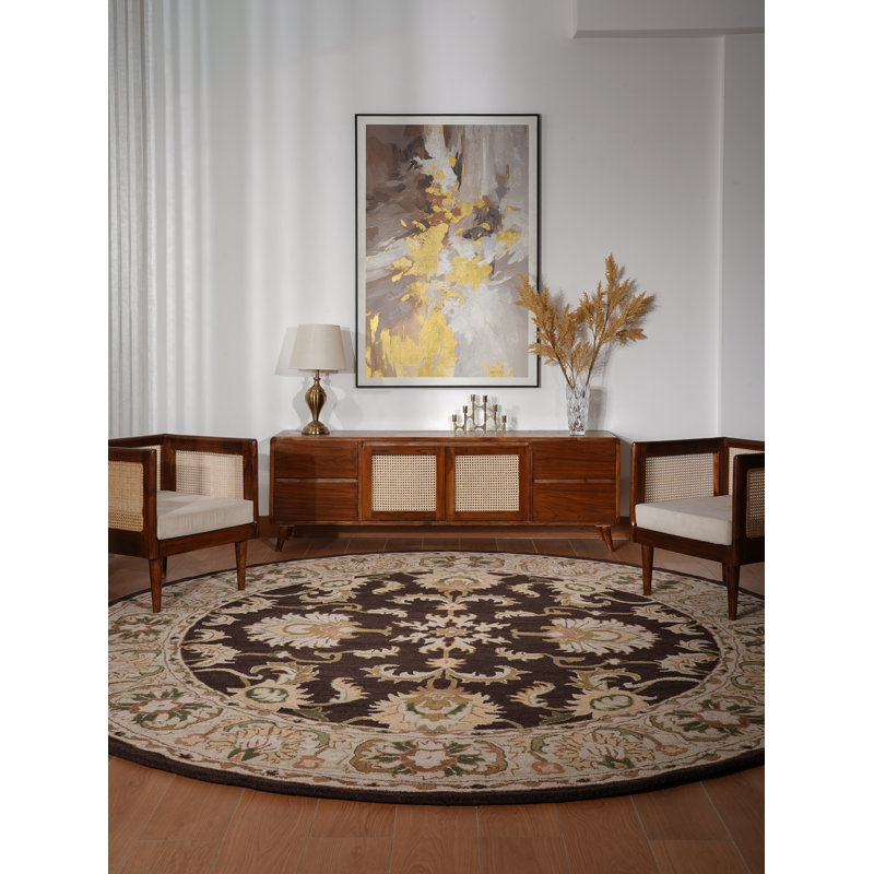 Tapis ronds en laine touffetés à la main Beachampton, Rond 8 pi