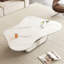 Table basse moderne avec plateau en pierre frittée, tablette de rangement et tiroir Modern Steel-52164583