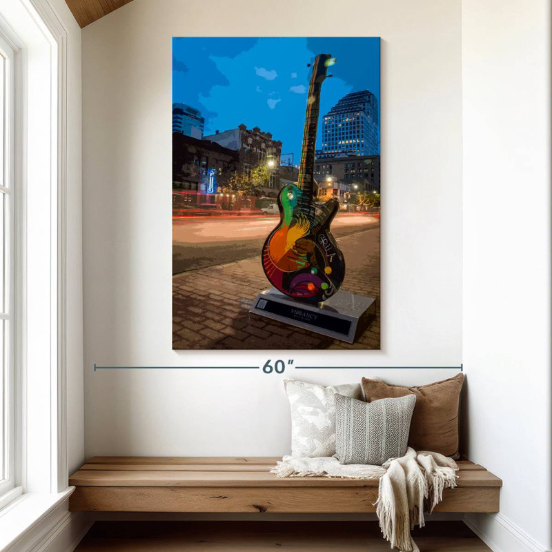 Abarca Austin Texas Guitar, 51" H x 34" W