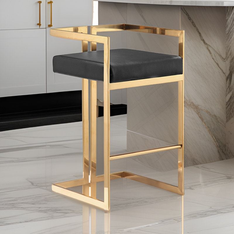 Tabouret de comptoir 17 po, Noir