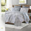 Ensembles de literie réversibles pour lit double et queen, couette bleue en mélange de coton pour la maison