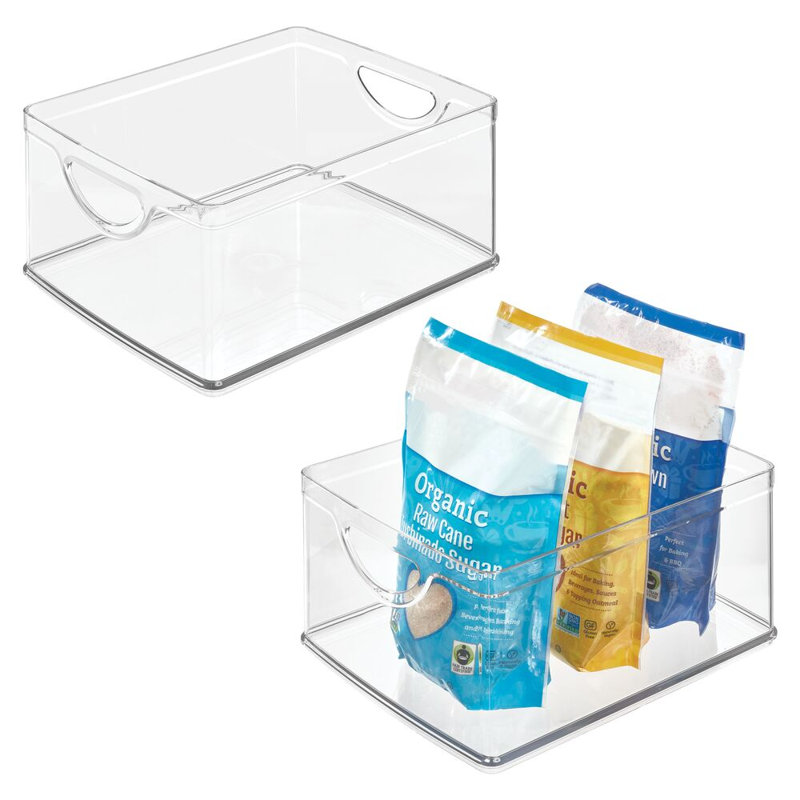 Ensemble de 2 paniers de rangement d'armoire de cuisine iDesign - transparent, 6.07