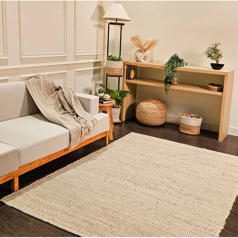 Aleksei Jute Area Rug, Rectangle 8' x 10', Beige