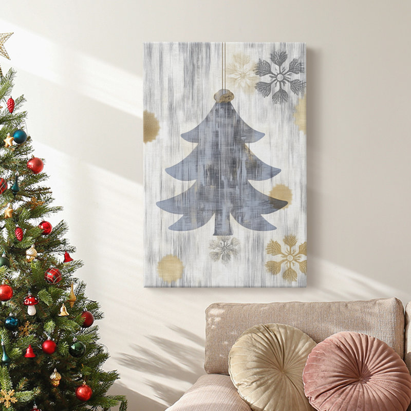 Art des Fêtes de Noël - Toile tendue avec châssis CCVVII, H 18 po x l 12 po