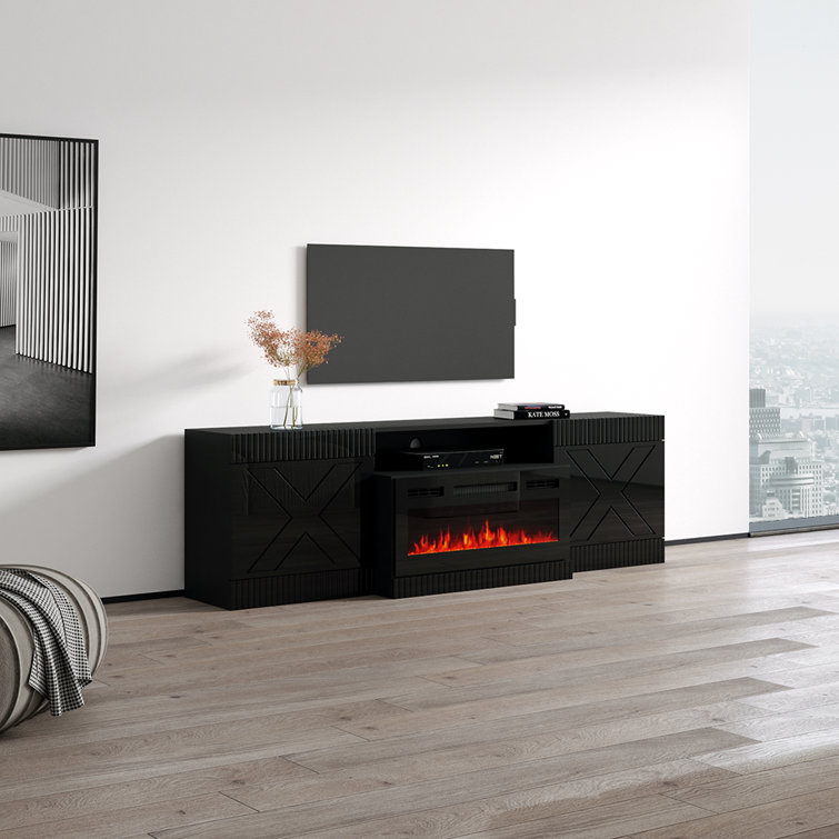 Latitude Run® Lakiara 78.7'' Media Console u0026 Reviews | Wayfair