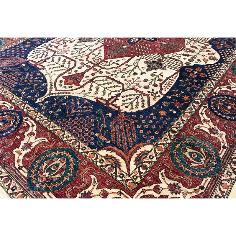 Tapis rouge noué à la main de haute qualité