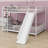 Metal Bunk Bed With Slide And Guardrails-529470371-529470366