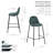 Lazio Velvet Bar Stool with Iron Legs-1374363111-1468054133
