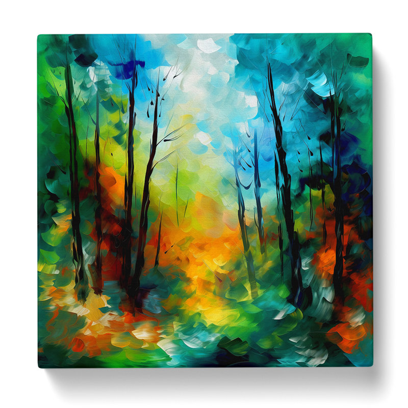 Forest Abstract Art No.3 - Wrapped Canvas, 50cm H x 50cm W x 3cm D