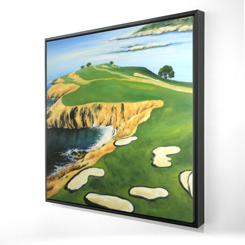 Pebble Beach, maillons de golf, toile jaune «Man Cave»