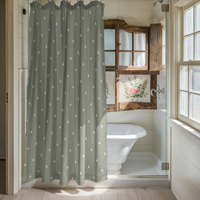 Olive Spots - Rideau de douche Premium