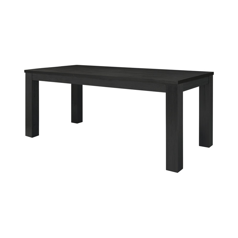 Acacia Solid Wood Dining Table, Brushed Black