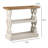 35.4" Farmhouse Wooden Console Table with Top Shelf Tray and Hollow out pattern，French Country Console Table