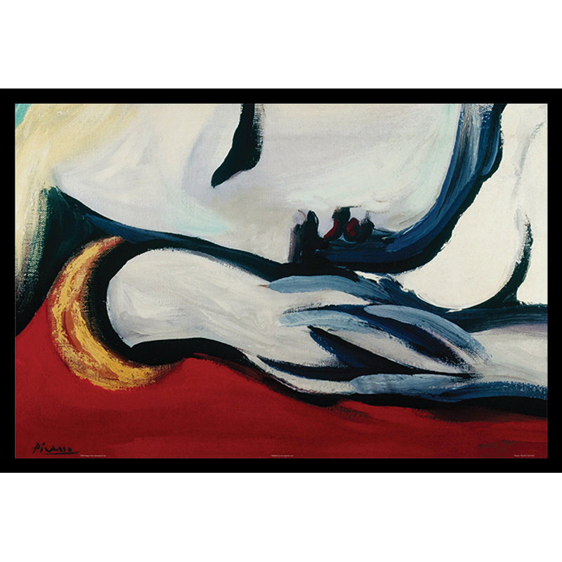 «The Rest» par Pablo Picasso - reproduction d'art, H 26,5 po x l 38,5 po x P 1,25 po, Papier encadré noir