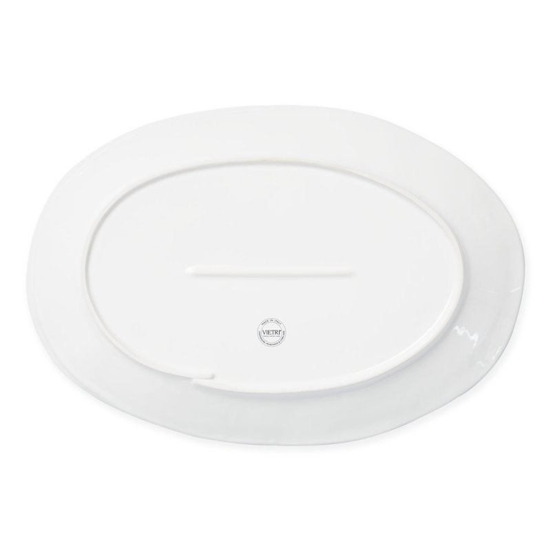 Lastra Stoneware Platter, White