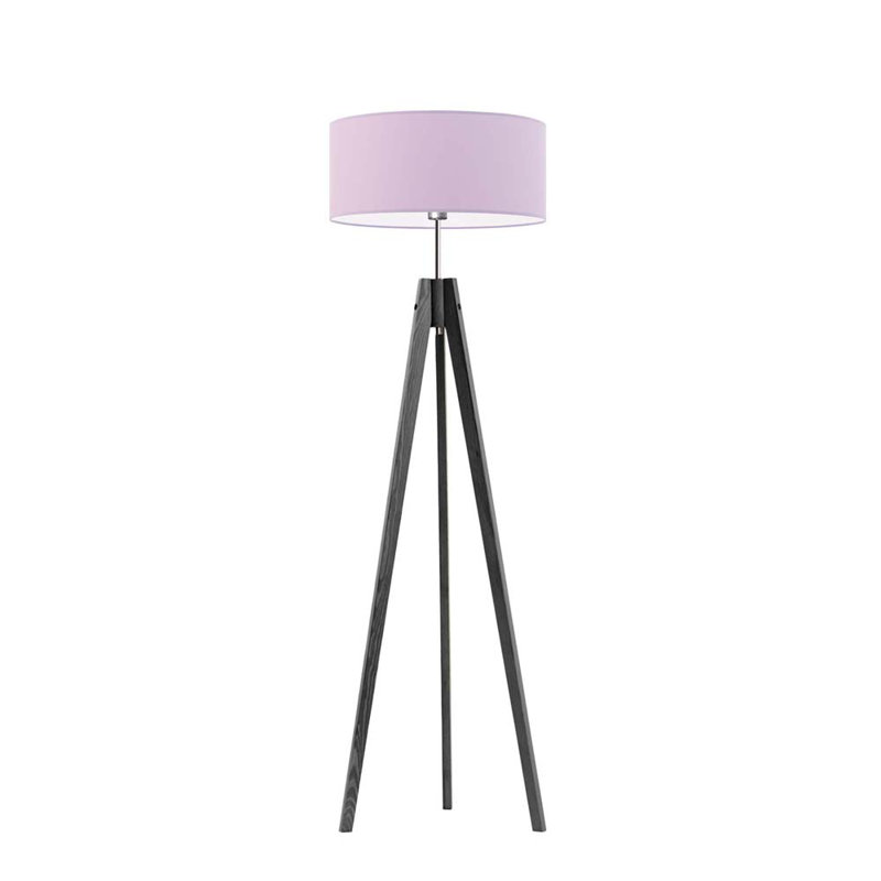 Arbutis 138cm Tripod Floor Lamp, Grey, Light Pink