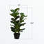 Figuier figuier, plante d'intérieur artificielle 32 pouces - verdure artificielle avec 45 feuilles réglables et pot noir