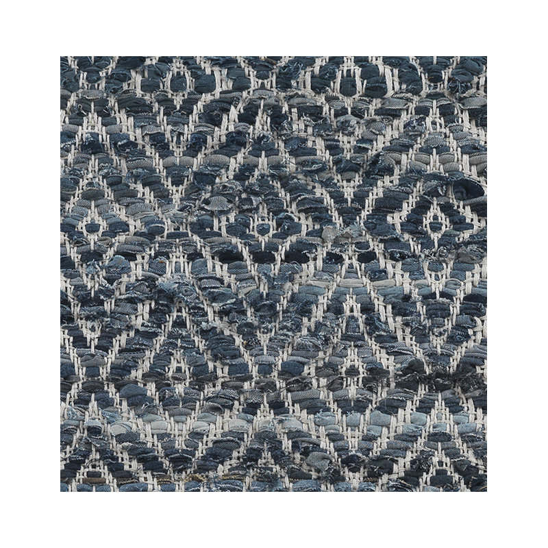 45cm Wide Square Chevron Pouffe Ottoman