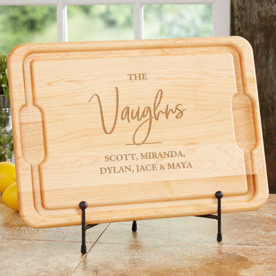 Classic Elegance Family Personalized Maple Cutting Board