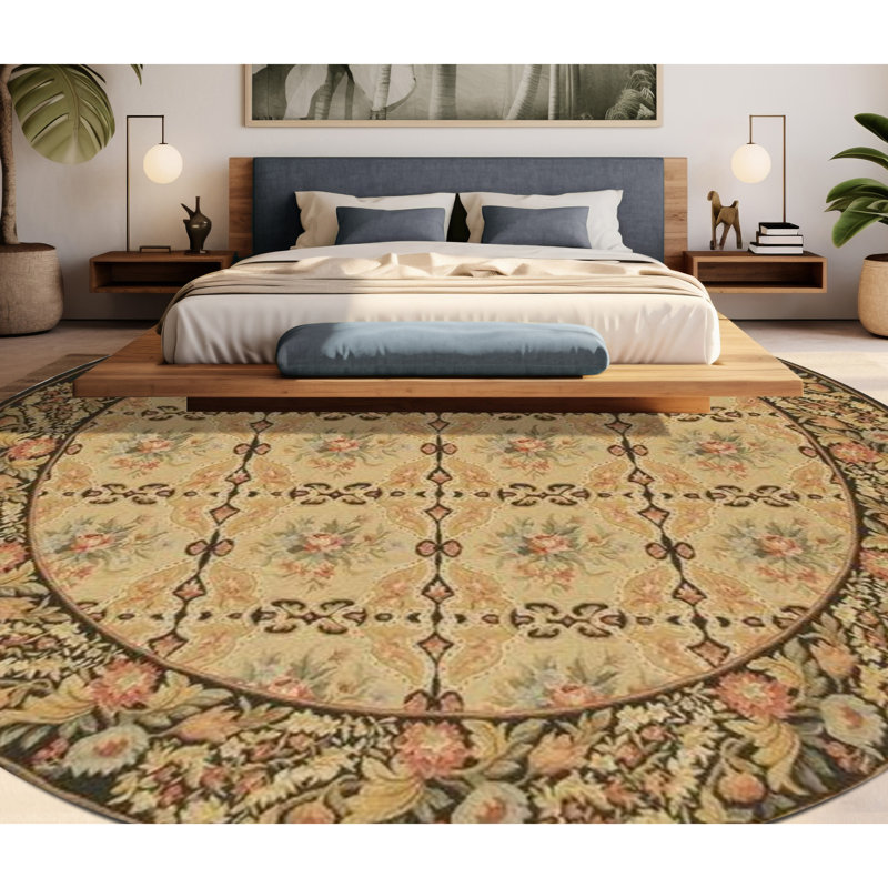 Wool Oriental Area Rug, Round 12'