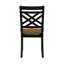 Ensemble de 2 chaises d'appoint Teny, dossier en treillis, siège à comptoir, brun et noir