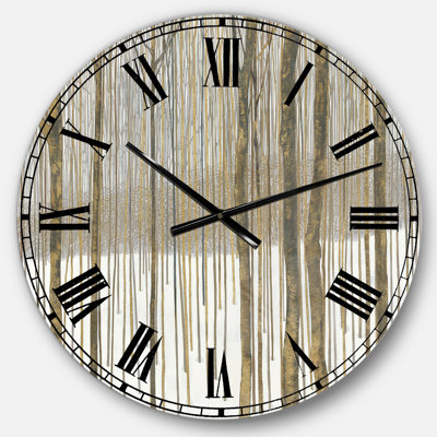 Forêt en hiver - horloge murale Lodge
