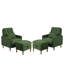 Upholstered Armchair with Footstool-709766327