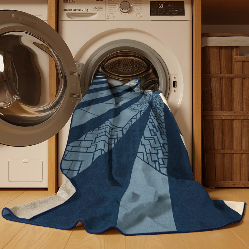 Tapis gris lavable à la machine Orkan Varanasi Ghats Global, 4 x 6