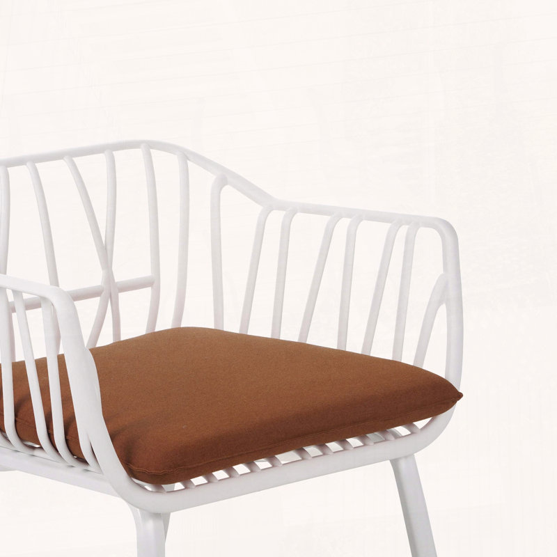 Fauteuil club Huron, Brun / Blanc