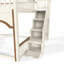 Lit superposé double au-dessus de double avec escalier de rangement, lit convertible avec bibliothèque et fenêtre-1761987556