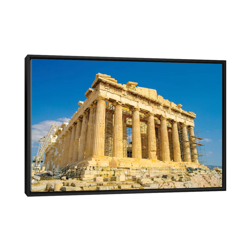« Athens » par Ben Heine-reproduction de photo, Pas de tapis, H 26 po x l 40 po x 1,5 po, Toile avec cadre noir