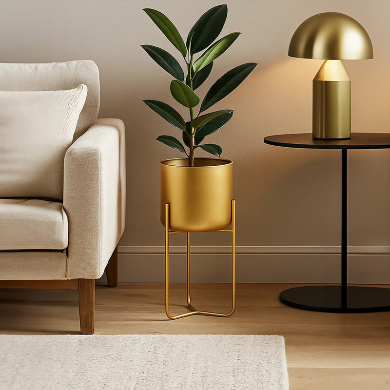 Alawna Metal Plant Stand, 40cm H x 19cm W x 19cm D