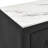 1Pc Black Modern Nightstand With Faux Marble Top, Button - Fabric And Two Storage Drawers For Bedroom Regalness Rectangle Featuring Upholstery Fashion-2055951941