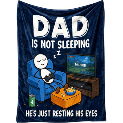 Couverture en flanelle Fun père au repos, cadeaux de papa fantaisie de Son | Matériau de flanelle, taille: 50 x 40 po, cadeaux amusants de papa pour la fête des pères, convient pour les siestes de l'après-midi