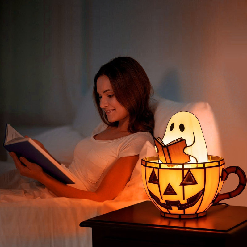 Ghost Reading Book Lamp Cute Ghost Reading Neon Sign