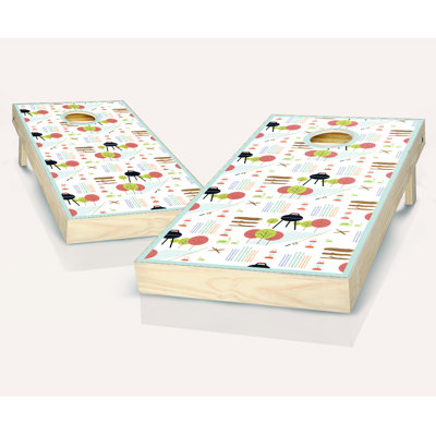 2' x 4' Solid Wood Cornhole Set with Bags