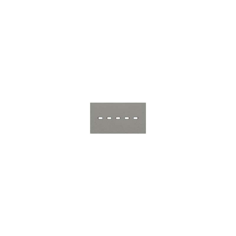 Couvercle de bonde rectangulaire Trimslate Elite 8 po pour receveurs de douche Trimslate Élite avec bondes d'extrémité, gris foncé, SMFZSECVRE-40