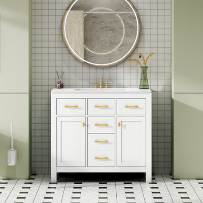 Meuble-lavabo 36 po avec lavabo en céramique