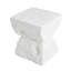 Table d'appoint cubique polyvalente blanche - Mgo résistant aux intempéries, lignes épurées modernes intérieur / extérieur