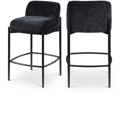 Brixen Upholstered Counter Stool with Metal Frame
